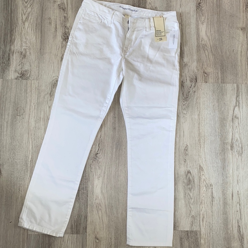Banana Republic White Skinny Jeans